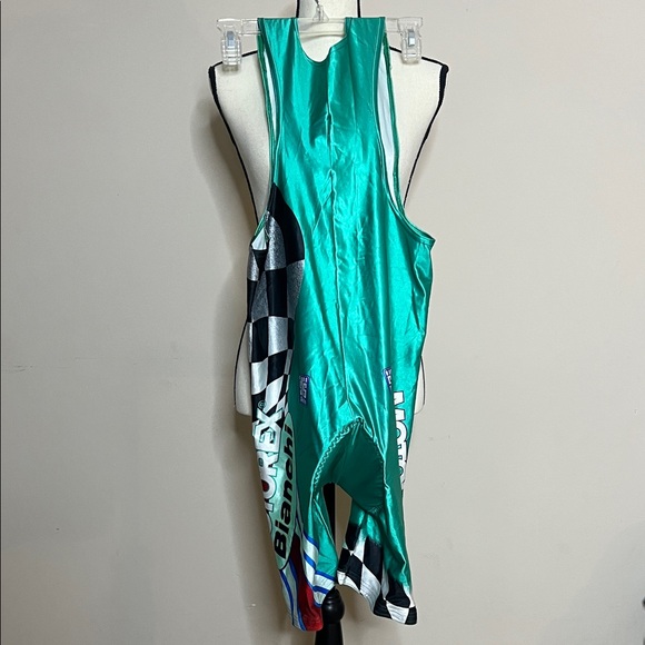 Vintage Bianchi Santini MaTeal Cycling Bib Shorts Made in Italy - Picture 8 of 12